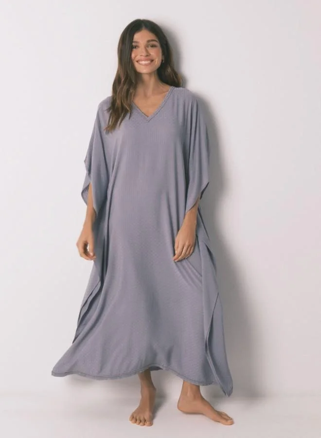 Grey viscose caftan dress